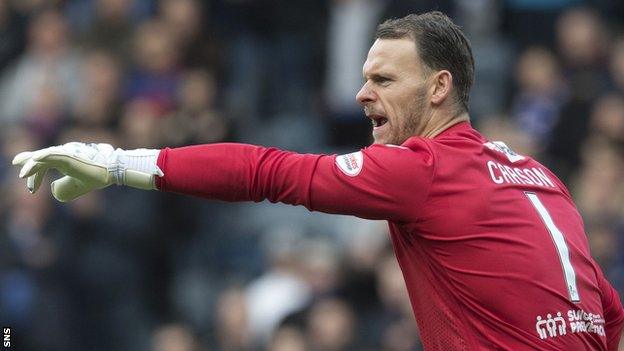 Motherwell goalkeeper Trevor Carson