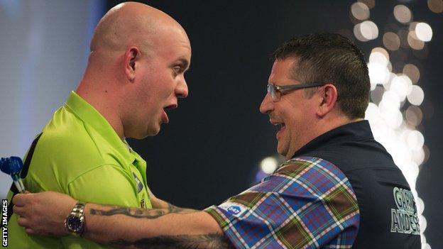 Michael van Gerwen and Gary Anderson