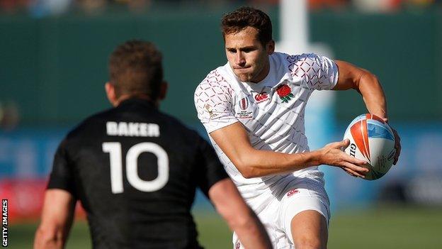 Oliver Lindsay-Hague in action for England