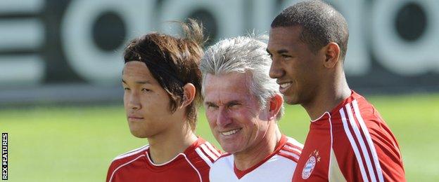 Takashi Usami, Jupp Heynckes and Jerome Boateng