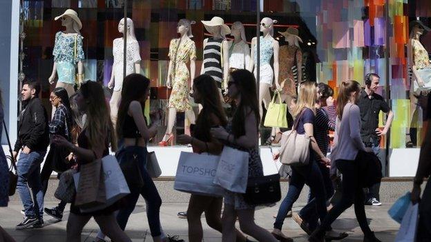 Shoppers on Oxford Street