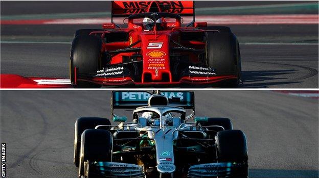 Ferrari and Mercedes