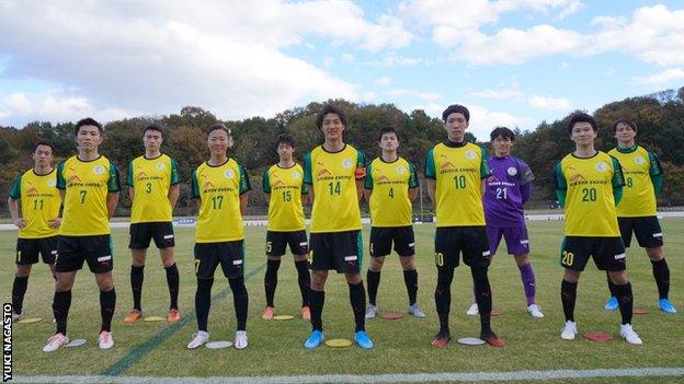 Nagasato, number 17, featured for Hayabusa Eleven in her hometown of Atsugi City