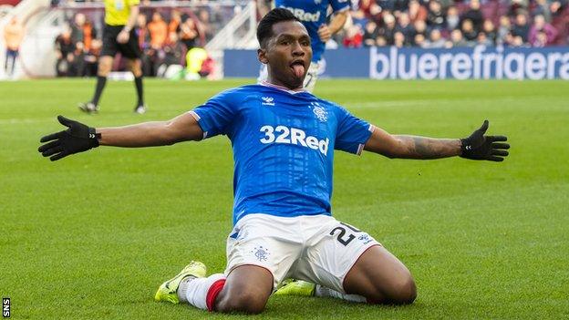 Alfredo Morelos was allegedly abused while celebrating Rangers' equaliser