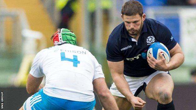 Ross Ford in action against Italy