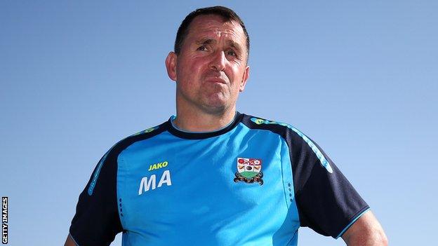 Martin Allen reacts to Barnet's relegation from League Two