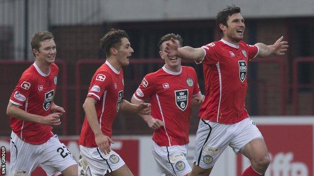 John Sutton (right) opened the scoring for the visitors