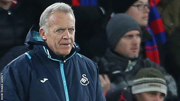 Alan Curtis watches Swansea play