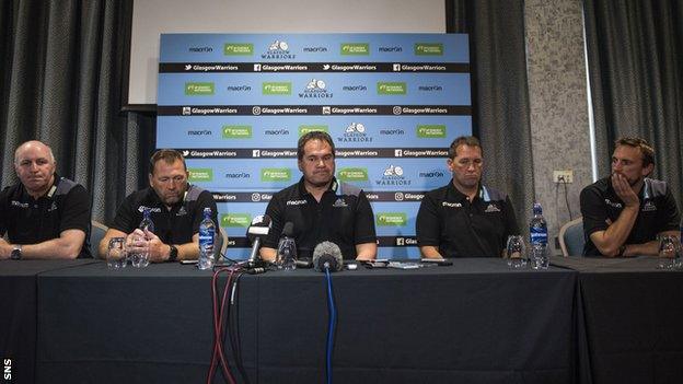 Glasgow Warriors coaching team