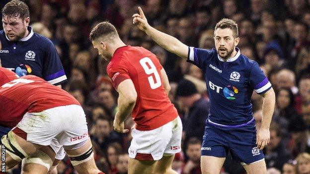 Greig Laidlaw came on as a replacement against Wales