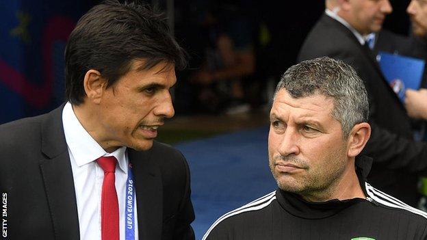 Chris Coleman and Osian Roberts