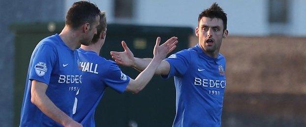 Glenavon scored twice in the first half to take charge against Coleraine