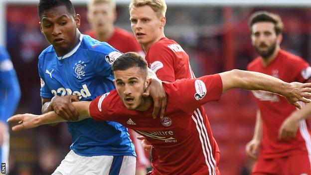 Dominic Ball in action for Aberdeen