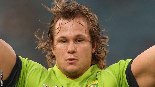 Arno Botha has won two caps for South Africa