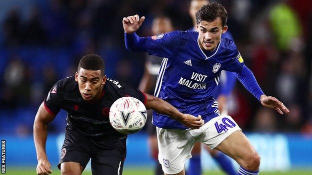 Thomas Sang in action for Cardiff City