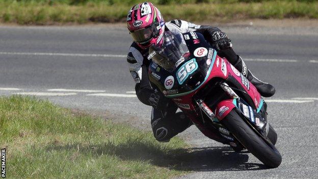 Adam McLean earned podium finishes in the Supersport and Open races at Tandragee before his Supertwins crash