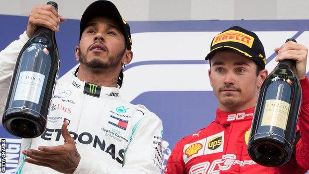 Lewis Hamilton and Charles Leclerc