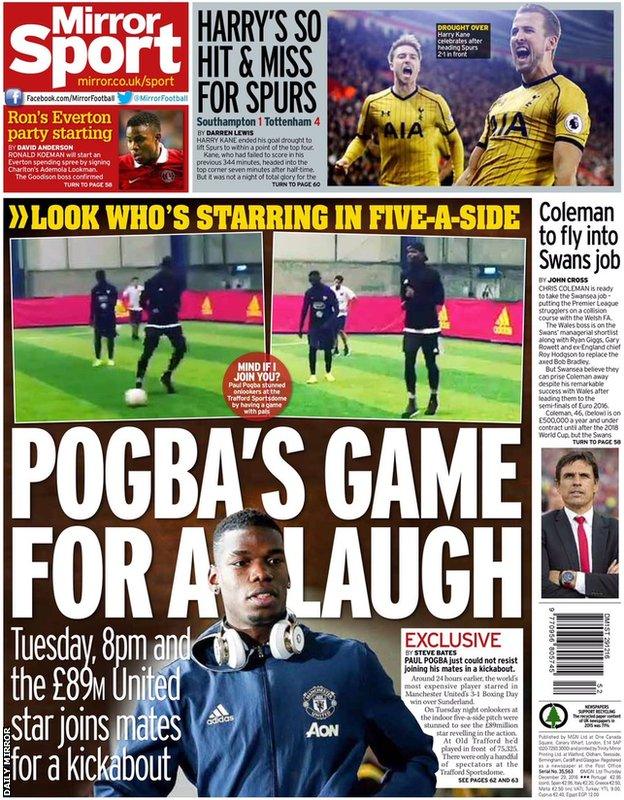 Daily Mirror back page