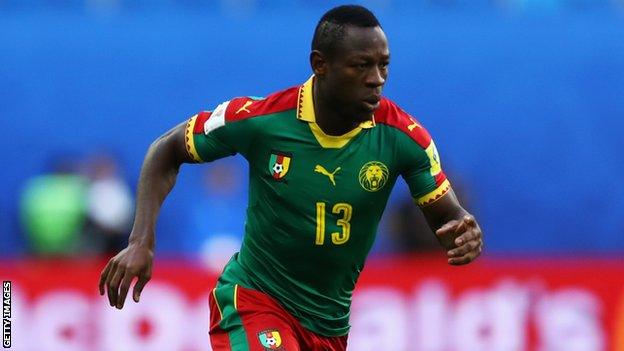 Cameroon forward Christian Bassogog