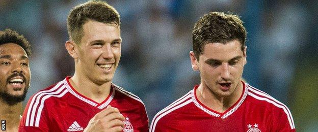 Aberdeen midfielders Ryan Jack and Kenny McLean