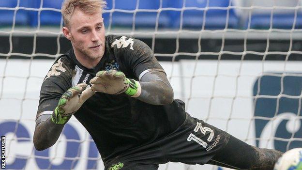 Rob Lainton made seven League One appearances for Bury in 2016-17, before one in League Two on loan to Cheltenham Town