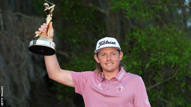 Cameron Smith with Players Championship trophy