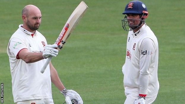 Nick Browne reaches a century for Essex against Kent