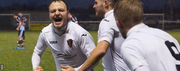 East Kilbride's Sean Winter celebrates his goal