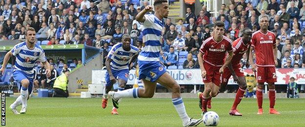 Nick Blackman scores from the penalty spot