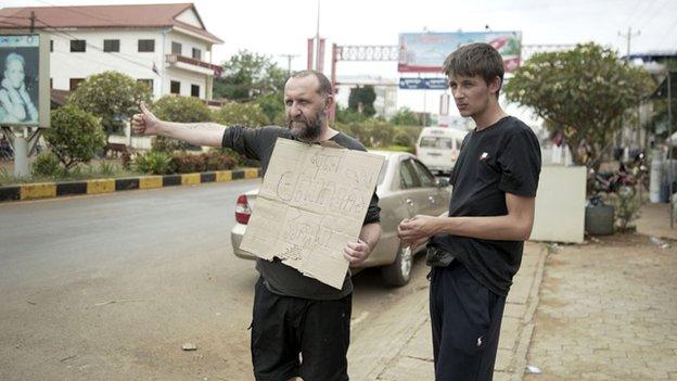 Darron and Alex in Cambodia