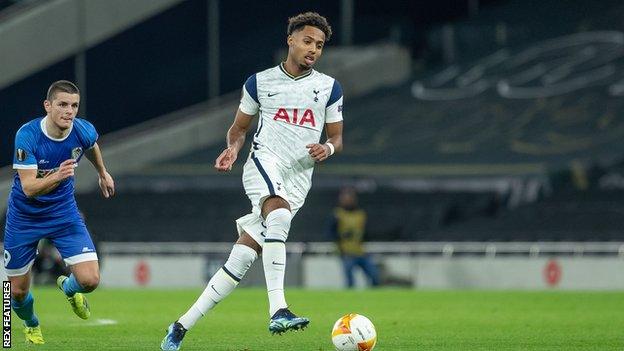 Marcel Lavinier playing for Tottenham