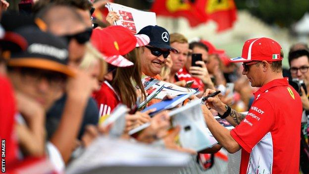 Kimi Raikkonen in action for Ferrari