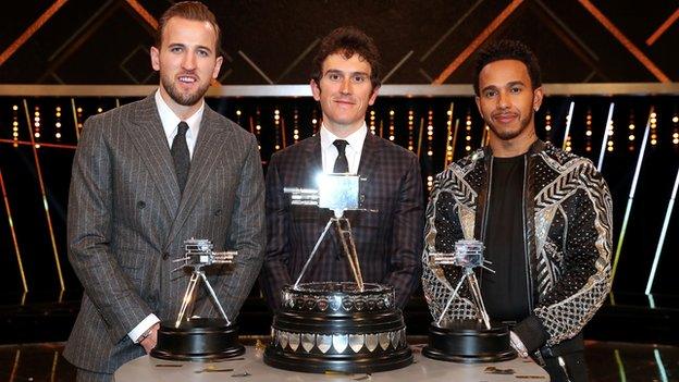 Harry Kane, Geraint Thomas and Lewis Hamilton