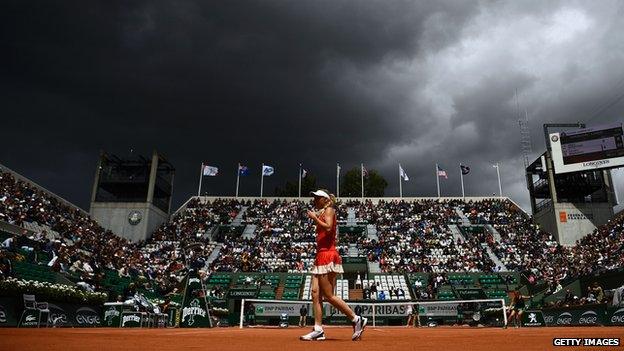 Rain at French Open