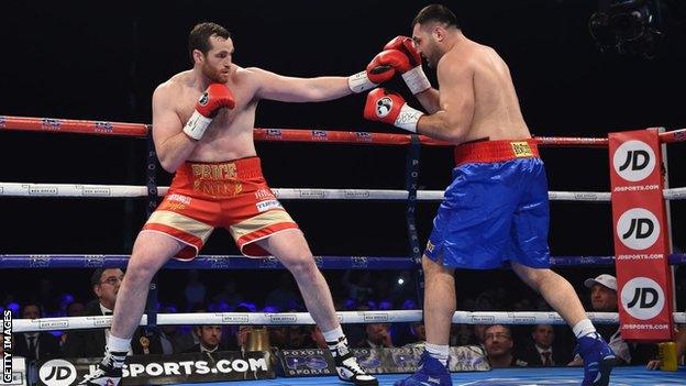 Boxer David Price fights Christian Hammer