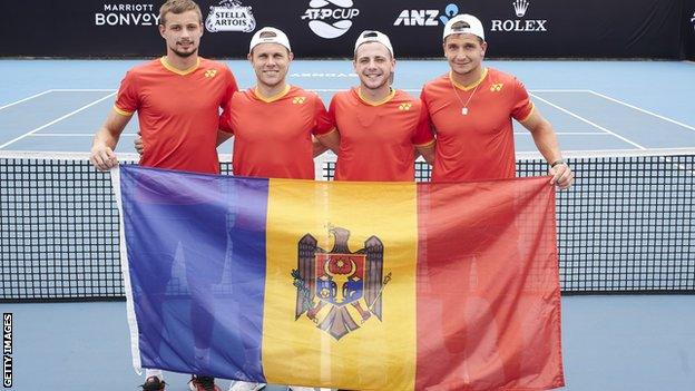 Moldova's team at the ATP Cup