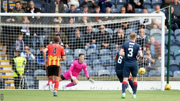 Raith defender Kyle Benedictus scored twice to help his side clinch victory