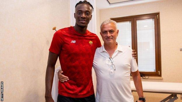 Tammy Abraham and Jose Mourinho