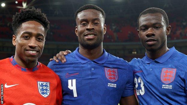 Kyle Walker-Peters, Marc Guehi and Tyrick Mitchell