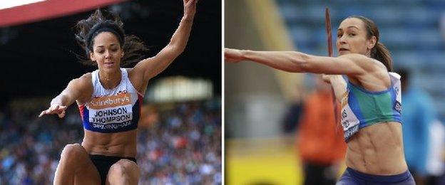 Katarina Johnson-Thompson and Jessica Ennis-Hill could face one another in Beijing