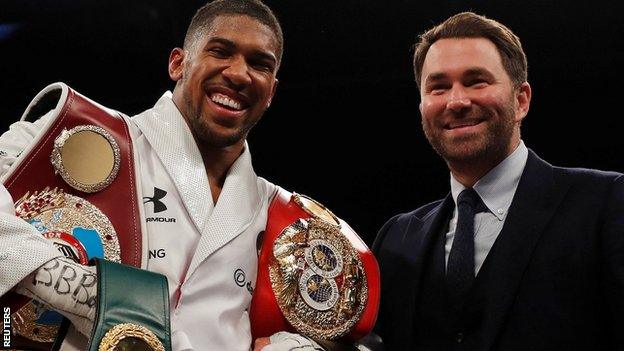 Anthony Joshua and Eddie Hearn