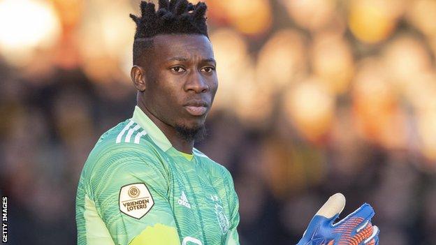 Andre Onana in action for Ajax