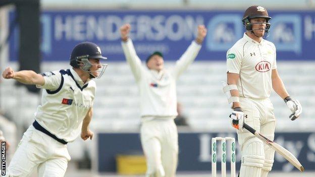 Yorkshire celebrate victory