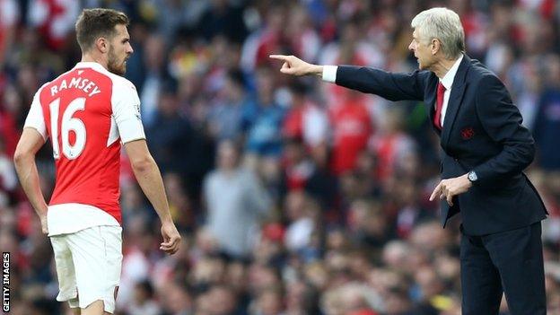 Aaron Ramsey and Arsene Wenger