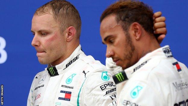 Valtteri Bottas and Lewis Hamilton