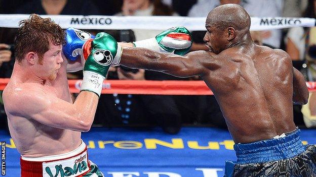 Saul 'Canelo' Alvarez fights Floyd Mayweather