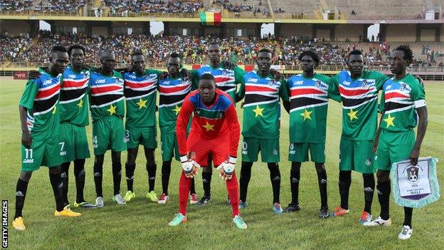 The men's football team of South Sudan