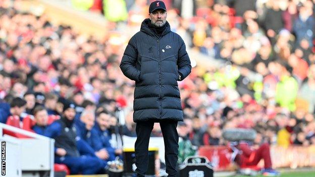 Jurgen Klopp on the Anfield touchline