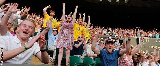 Fans at Centre Court