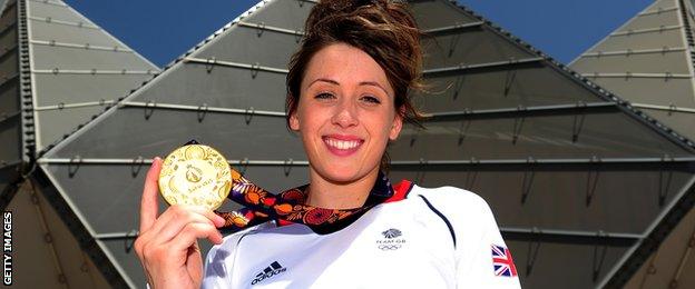 Jade Jones with gold medal